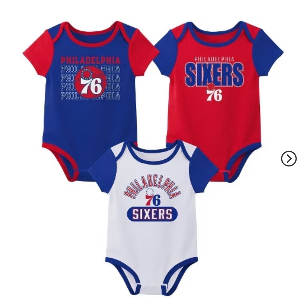 Philadelphia 76ers NEW Baby One Piece Set, Baby Size 0-3 months